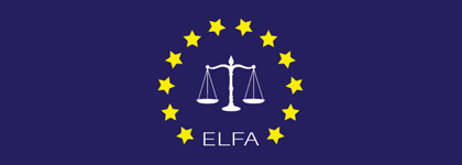 Logotipo del European Law Faculties Association ELFA